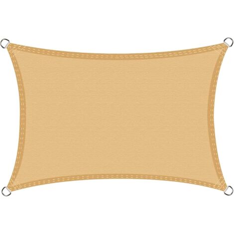 Amgo Sonnensegel Rechteckig, 3 X 33 M, Beige – 95% UV-Schutz, Wasserdurchlässig, 3 Jahre Garantie