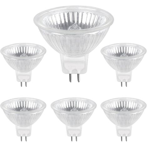 Halogenlampe GU5.3 50 W 220 V, 680 lm Warmweiß 2700 K dimmbar, MR16-Halogen-Spot-Glühbirne, 6er-Pack (1/5)