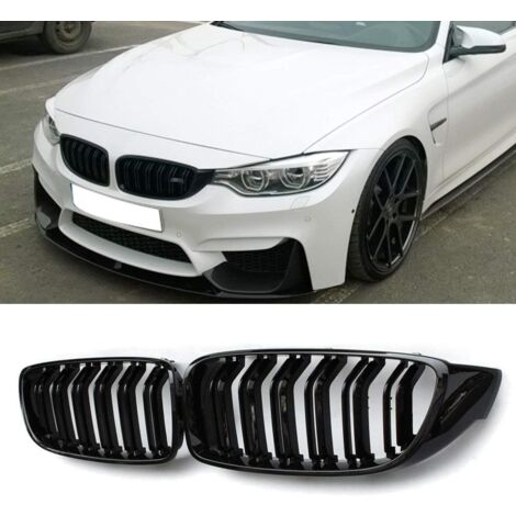 Doppelte Nierengrills Für BMW 3er F30 - Schwarz Glänzend 2012-2017