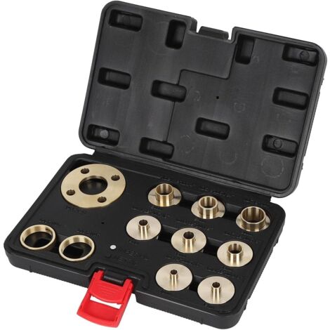 Oberfräsen-Führungsset, 11-teiliges Oberfräsen-Schablonen-Führungsset aus Messing in imperialer Größe, mit Kontermutter-Adapter und Koffer (1/5)