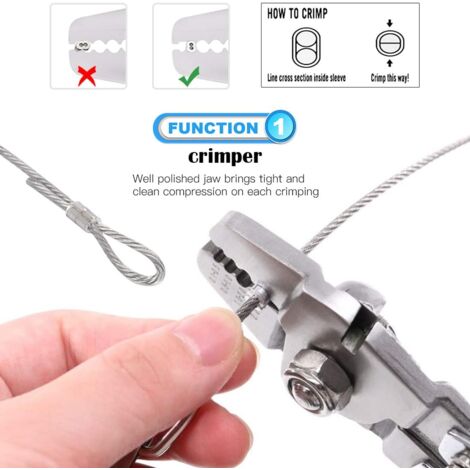 PRIOstahl 10x Seilspanner V4A Edelstahl – Für Drahtseile 3–4 Mm, M6 Madenschrauben, Für Geländer & Abspannung