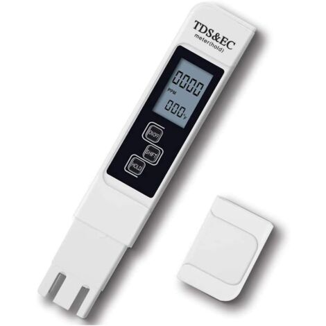 3-in-1-TDS-Tester, pH-Tester, Schwimmbad-Wasserqualitätstest, Leitfähigkeitsmessgerät mit hochpräzisem LCD-Display und automatischer Kalibrierungsfunktion