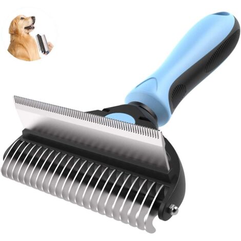 Pets Hunde- und Katzenbürste, Langhaar-Hundebürste, Kamm für Hunde und Katzen, Reinigungsbürste für Hunde und Katzen, überschüssiges und abgestorbenes Haar bequem und sicher entfernen (2 in 1)