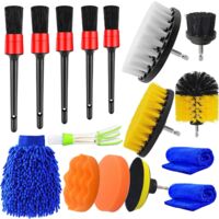 16-teiliges Auto-Reinigungsbürsten-Set, Auto-Detaillierungsbürste, Innen- und Außen-Auto-Reinigungsbürsten-Set, elektrische Bohrmaschinen-Reinigungsbürste, Auto-Felgenbürste, Radreinigung