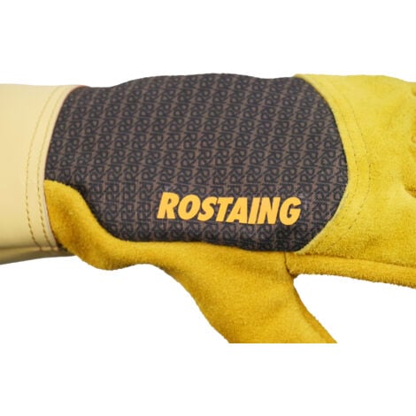Gants de protection cuir épines et ronces RONCIER Beige Taille 9 Rostaing