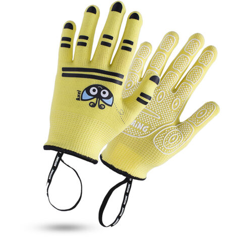 Gant de jardinage enfant jaune, AXEL l'abeille Rostaing - ROSTAING - 5-6 ans