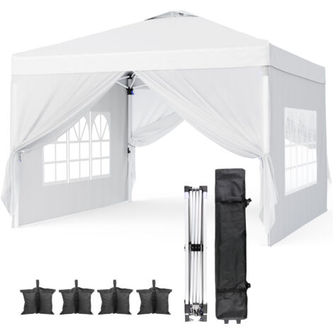 Gazebo Pieghevole 3x3m Con Zanzariera - Impermeabile, UV Protection, Ideale Per Giardino, Piscina, Feste - Foto 4