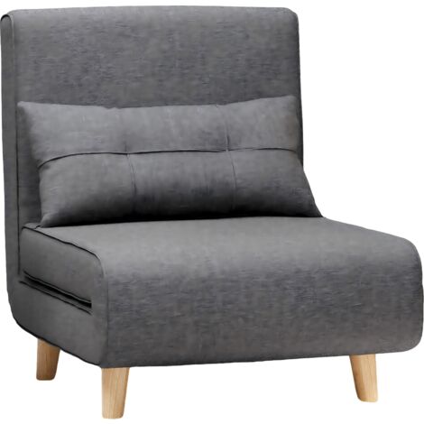 Poltrona Convertibile Bealife Divano Letto Monoposto Chaise Longue con Cuscino Regolabile Pieghevole