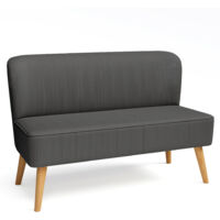 Divano a 2 Posti Bealife Poltrona in Tessuto di Velluto a Coste con Struttura in Legno Metallo per Soggiorno Camera da Letto Studio Piccoli Appartamenti 119 x 56 x 78 cm Grigio