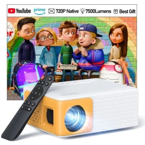 YOTON Y3 Beamer Mini Projektor mit 1080P Auflösung für Heimkino 7500 Lumen HDMI USB AV PC Anschluss