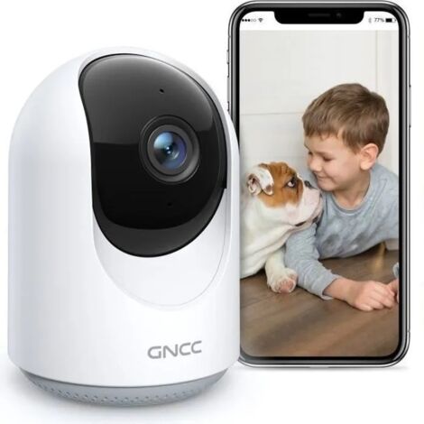 GNCC P1 Überwachungskamera WLAN Dome Kamera für den Innenbereich mit 1080p Auflösung 360°Schwenkfunktion Bewegungserkennung und Infrarot Nachtsicht (1/5)