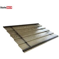 Auvent à cadre en aluminium STARKEDACH DIAMONDS Straight T-150 8017 avec revêtement monolithique en polycarbonate