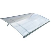 Auvent à cadre en aluminium STARKEDACH courbé L-160 7035 avec revêtement en polycarbonate