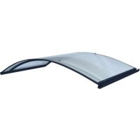 Auvent à cadre en aluminium RODEO R-150 7016 bombé avec revêtement en polycarbonate
