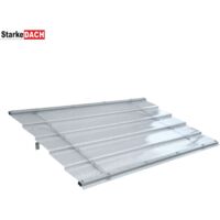 Auvent à cadre en aluminium STARKEDACH DIAMONDS Straight T-150 7035 avec revêtement monolithique en polycarbonate