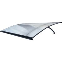 Auvent à cadre en aluminium STARKEDACH courbé L-160 7016 avec revêtement en polycarbonate