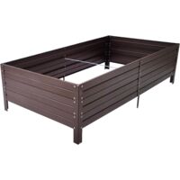 Jardinière surélevée KLASIKA GARDEN, revêtement par poudrage, marron RAL8017 150x75x30