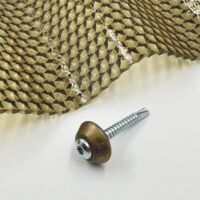 Vis galvanisées M5 x 40 mm pour métal avec rondelle d'étanchéité en bronze MK PC DIAMONDS 50 pièces