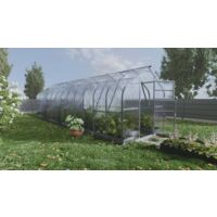 Serre da giardino robuste KLASIKA Standard 20m2, 2,5m x 8m, 4 mm con rivestimento in policarbonato (con 4 tetti ad apertura automatica)