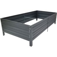 Fioriera rialzata KLASIKA GARDEN, rivestimento verniciato a polvere, antracite RAL7016 150x75x30