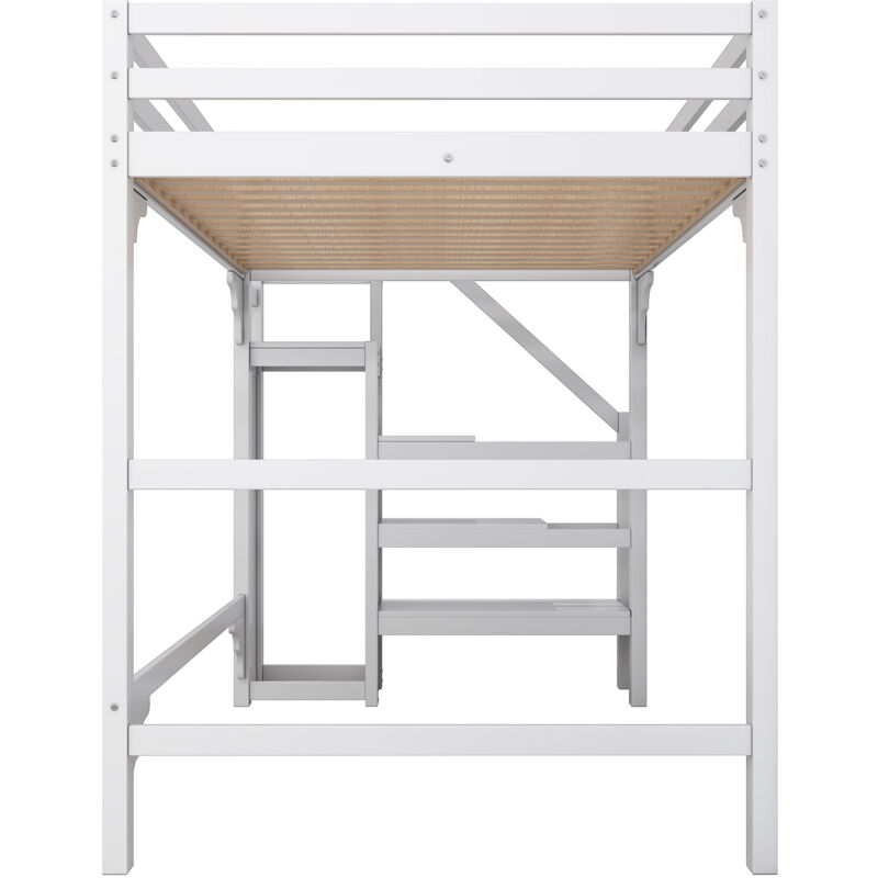 OOIILLEE Letto a scomparsa 140 x 200 cm con rete, letto pieghevole da parete con rete a doghe e cassetti, design rattan, letto adolescente, grigio