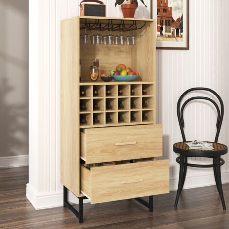 Credenza Alta Con Portabottiglie Per Vino | Multiuso Per Cucina O Soggiorno - Foto 3