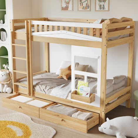 Letto per bambini 90x190 cm con 2 cassetti - letto singolo in legno