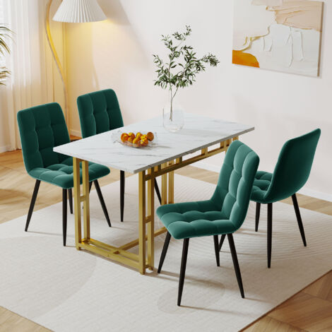 East West Furniture Set Pranzo 5 Pezzi – Tavolo 36x36 Cm E 4 Sedie In Mogano