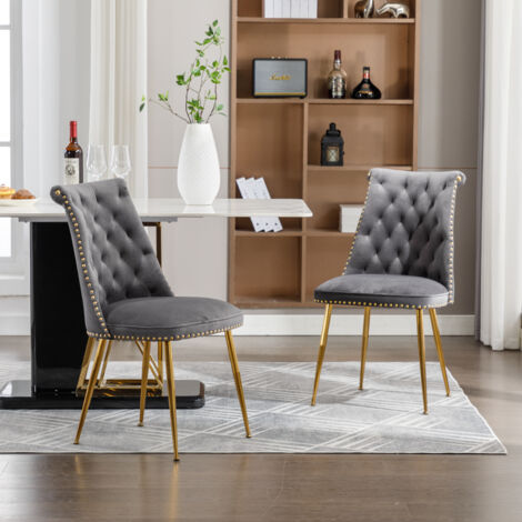 Sedia Da Pranzo Imbottita In Ecopelle | Design Moderno Con Gambe In Metallo | Perfetta Per Sala Da Pranzo, Cucina, Soggiorno E Ufficio