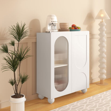 Credenza Moderna Gijòn 3 Ante - Bianco E Rovere Per Soggiorno O Ingresso - Foto 6