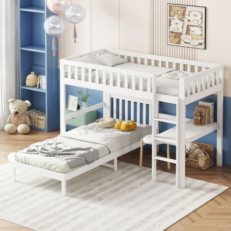 Struttura letto matrimoniale arcobaleno per ragazze, letto matrimoniale con testiera, carino letto matrimoniale per ragazze, letto imbottito per bambini, colorato e rosa