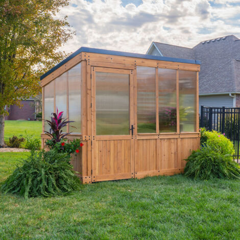 Backyard Discovery Willow Cedar Wood Greenhouse 2.7m x 1.8m (9ft x 6ft) (1/5)