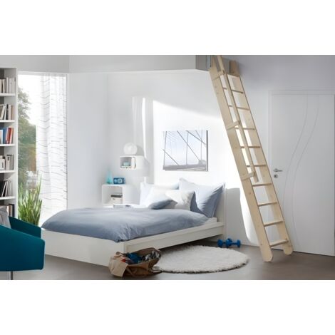 Escalera extensible HandyStairs 'Flex' - Altura 300cm - 12 peldaños en madera de haya - Con pasamanos