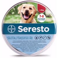 Collar de tratamiento y prevención contra pulgas y garrapatas recomendado por veterinarios para perros grandes de más de 8,7 kg