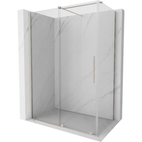 Mexen Velar Duschkabine Schiebetür 160 x 80 cm, transparent, gebürstetes Nickel - 871-160-080-01-97 (1/5)
