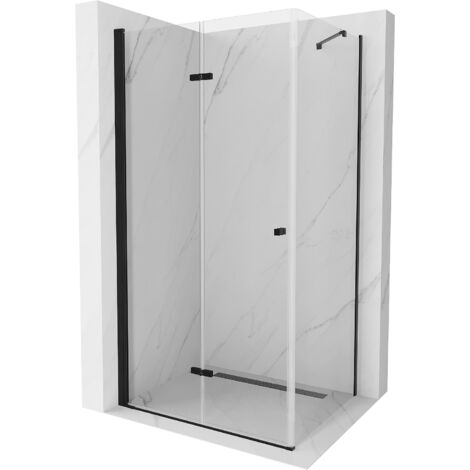 Mexen Lima faltbare Duschkabine 120 x 70 cm, transparent, schwarz - 856-120-070-70-00