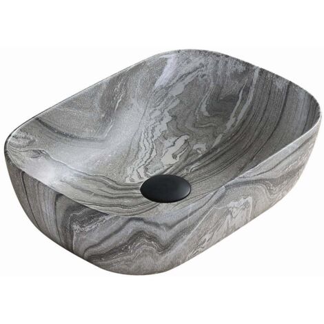 Mexen Rita Aufsatzwaschbecken 45 x 32 cm, Naturstein grau - 21084593