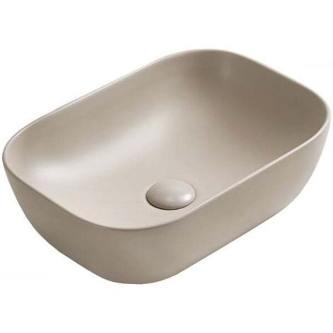 Mexen Rita Aufsatzwaschbecken 45 x 32 cm, Beige matt - 21084566