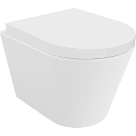Mexen Rico Toilettenschüssel Randlos mit Hartfasesitz, duroplast, Weiß - 30720200