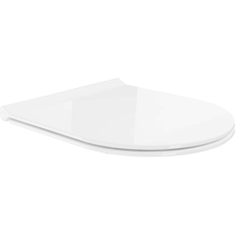 Mexen Sitz mit Absenk-Automatik schlank, duroplast, Weiß - 39050100