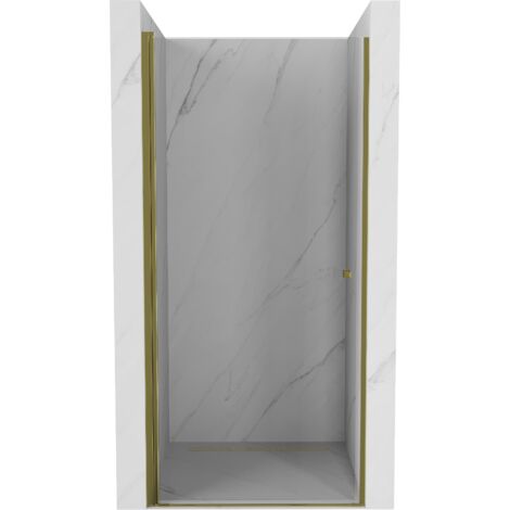 Mexen Pretoria Drehbare Duschtür 70 cm, Transparent, Gold - 852-070-000-50-00