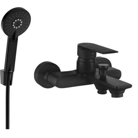 Mexen Royo R40 Wannenbatterie mit Brausegarnitur, Schwarz - 7223R40-70