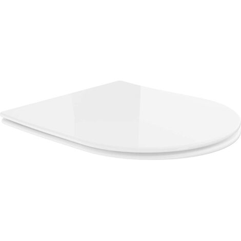 Mexen Sitz mit Absenk-Automatik schlank, duroplast, Weiß - 39040100