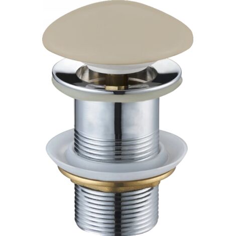 Mexen runder Klick-Klack-Stöpsel, Keramik beige matt - 79910-62