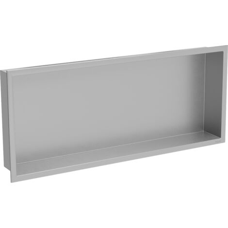 Mexen X-Wall-R Einbauregal mit Flansch 75 x 30 cm, inox - 1910753010 (1/5)