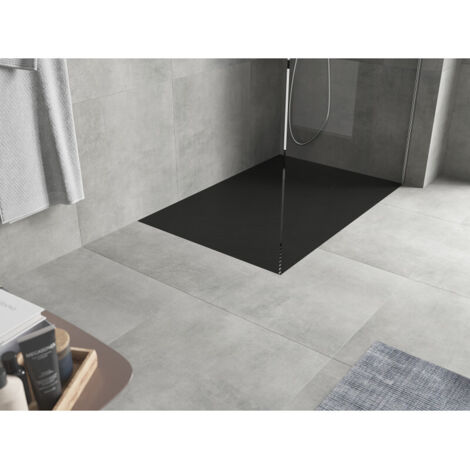 Duschwanne Aus Stein Maier Oasis – 70 X 130 Cm, Anthrazitgrau, 3 Cm Stark, Mit Ablaufgarnitur, Rutschfest