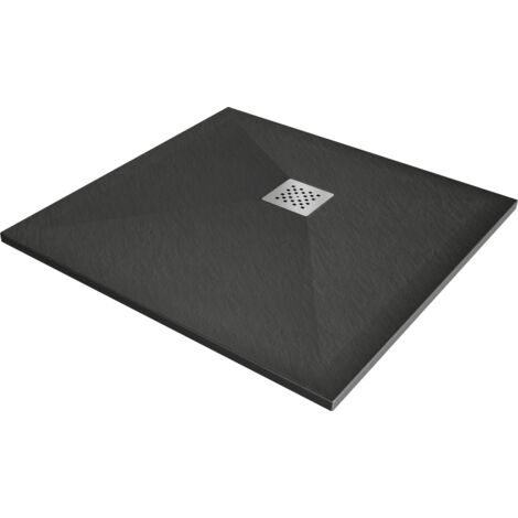 Mexen Stone+ Quadratische Duschwanne aus Verbundwerkstoff 90 x 90 cm, Anthrazit - 44719090 (1/5)