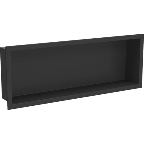 Mexen X-Wall-R Einbauregal mit Flansch 60 x 20 cm, Schwarz - 1970602010 (1/5)