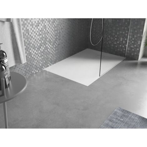 Duschwanne 70x120 Cm Aus Stein Maier Oasis Weiß – Rutschfeste Bodendusche Mit Ablauf