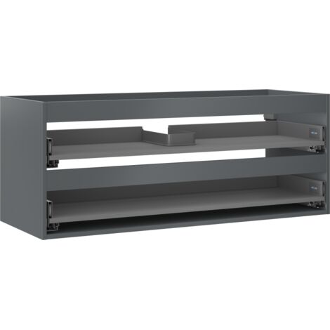 Mexen Box-A Korpus für Waschtischunterschrank 120 cm, 2 Schubladen, Grafit-Matt - 91AX0-1200-470-2-66 (1/5)